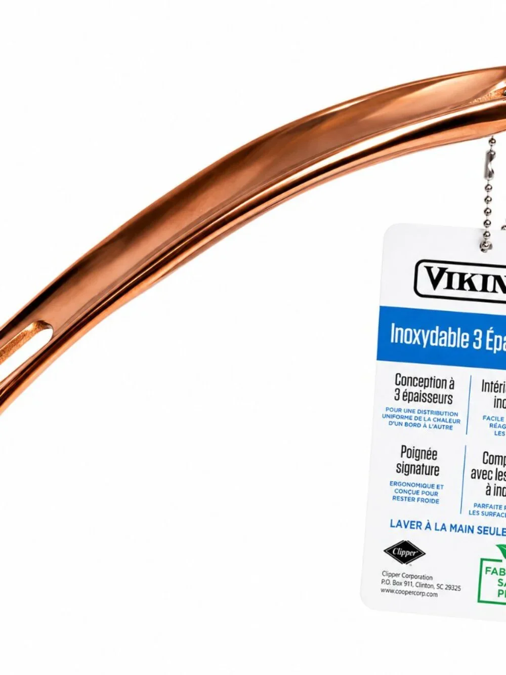 Viking 3-Ply Stainless Steel 2.25 Quart Sauce Pan Glass Lid Copper Handle